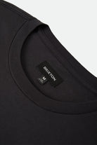 Men's Brixton Baseline Relaxed T-Shirt in the color Black - Additional Laydown image