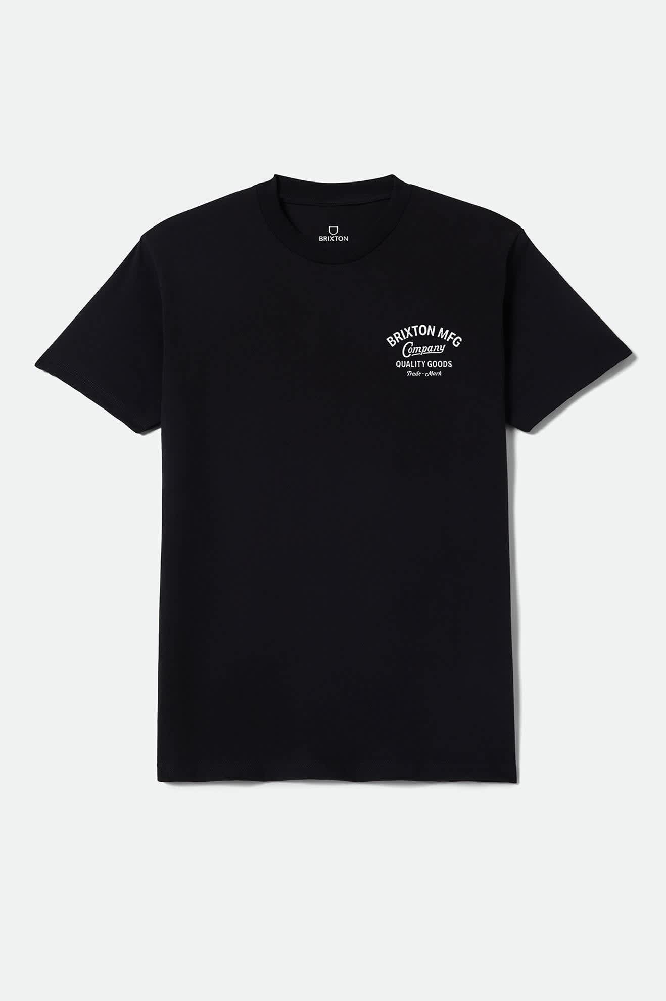 Men's Straton Standard T-Shirt in the color Black - Front Product Laydown Image