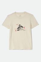 Women's Mid Century Ranch Slim Crew T-Shirt in the color Whitecap - Front Product Laydown Image