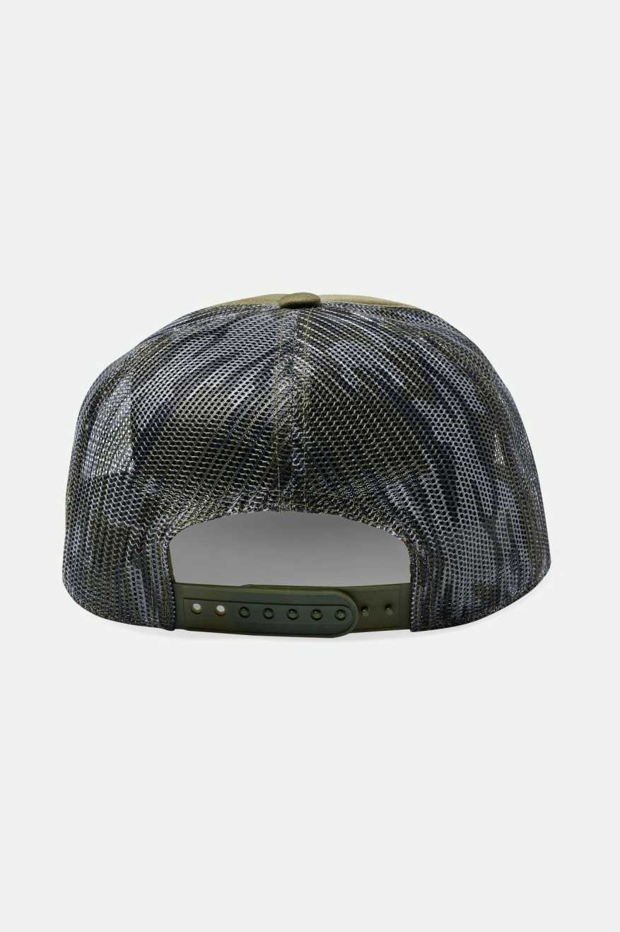 Brixton Men's Bass Brains Bait Netplus Trucker Hat - BB Camo | Back