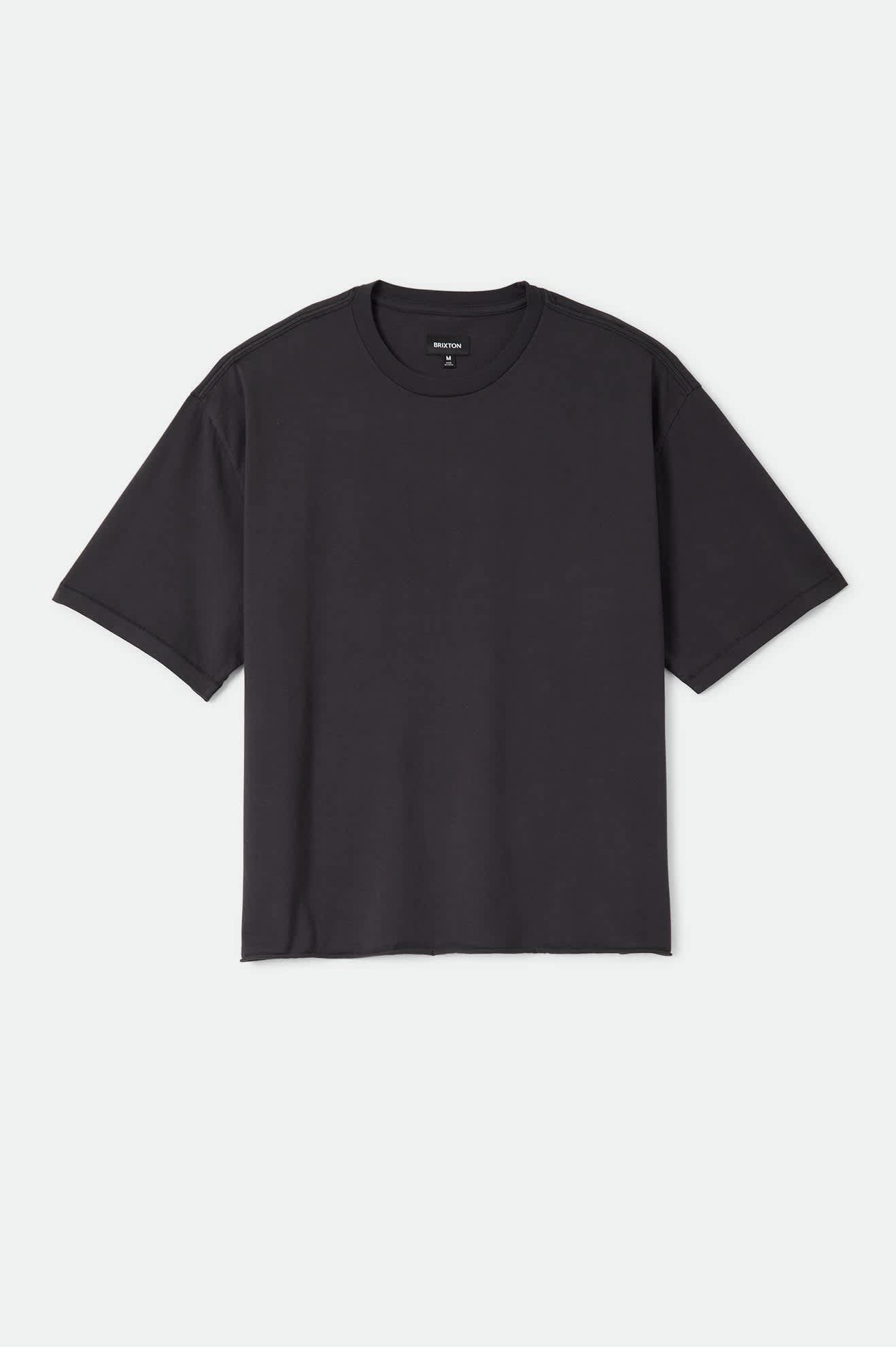 Men's Brixton Baseline Relaxed T-Shirt in the color Black - Front Product Laydown Image
