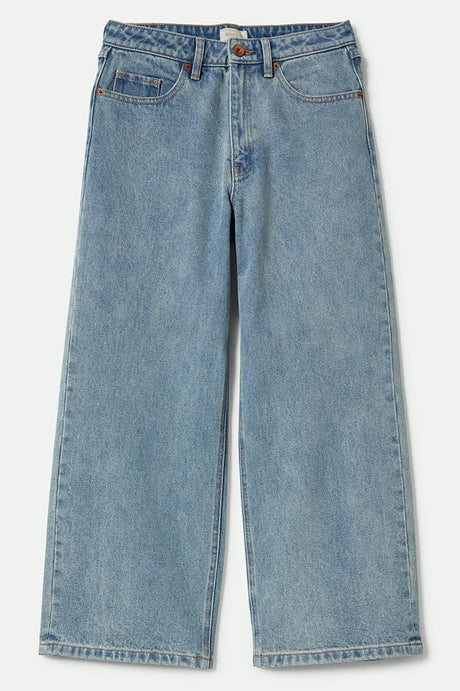 Women's Margo Cropped 5-Pocket Pant in the color Light Denim - Front Product View