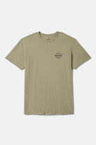 Men's Lowry Standard T-Shirt in the color Olive Surplus Worn Wash - Front Product Laydown Image