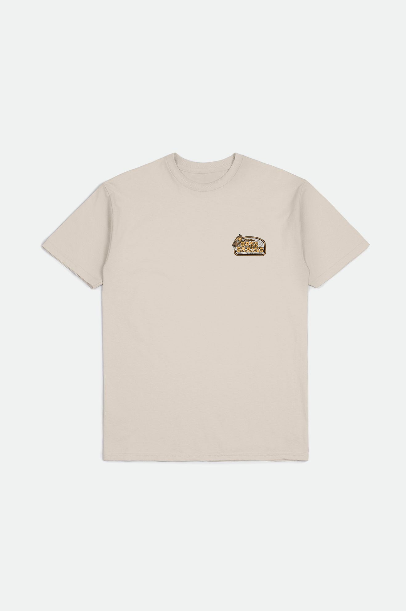 Brixton Men's Bass Brains Boat S/S Standard Tee - Cream | Profile