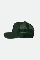 Brixton Men's Alpha Block Netplus Trucker Hat - Trekking Green/Trekking Green | Extra Shot
