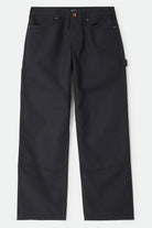 Men's Builders Carpenter Pant in the color Black - Front Product Laydown Image