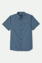 Men's Charter Print S/S Shirt in the color Azure Blue/Micro Floral - Front Product View