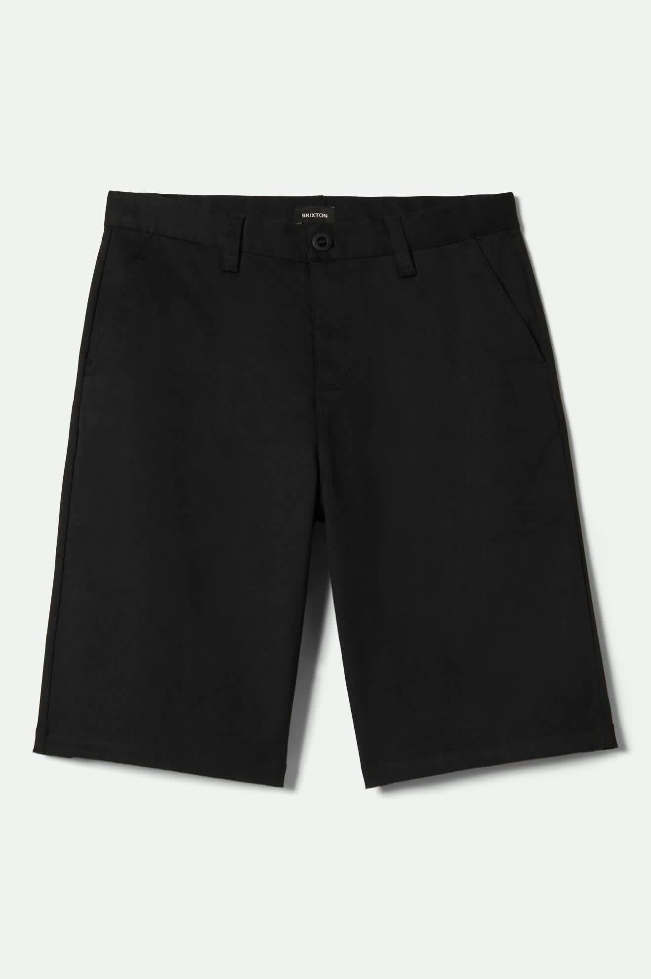 Men's Choice Chino Baggy Short in the color Black - Front Product View