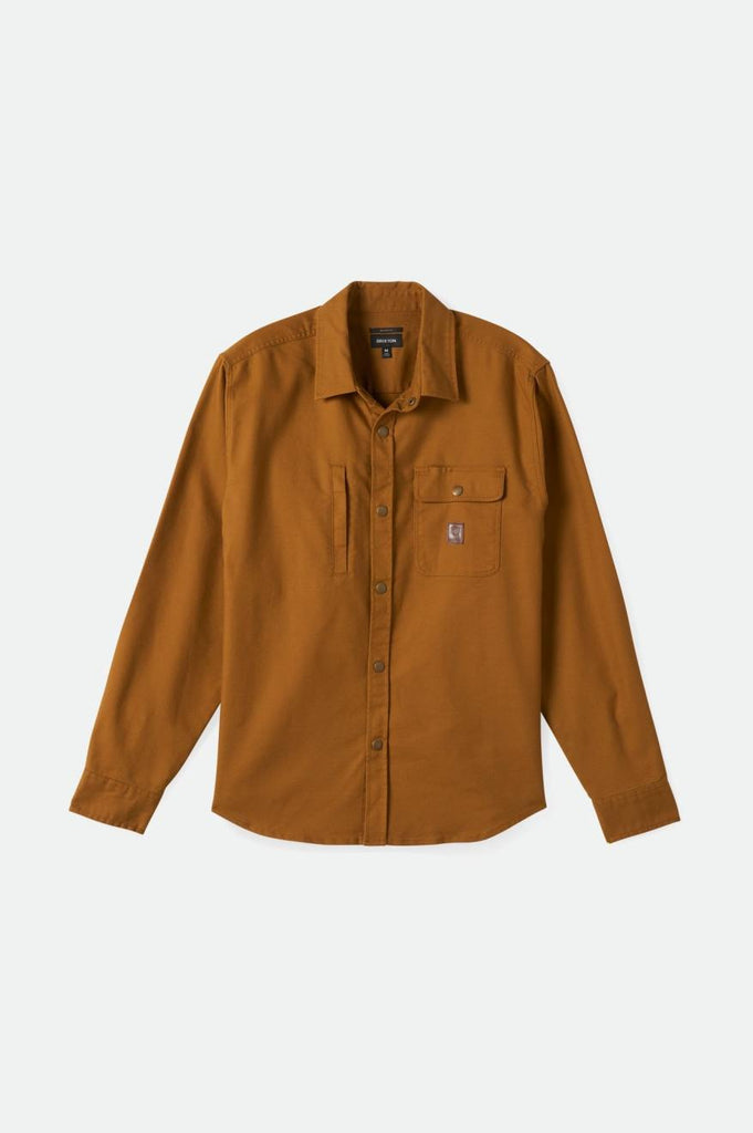 Brixton Builders Stretch L/S Overshirt - Golden Brown