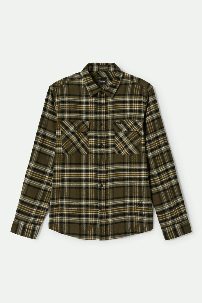 Men's Bowery L/S Flannel in the color Ivy Green/Oliuve Surplus/Black - Front Product View