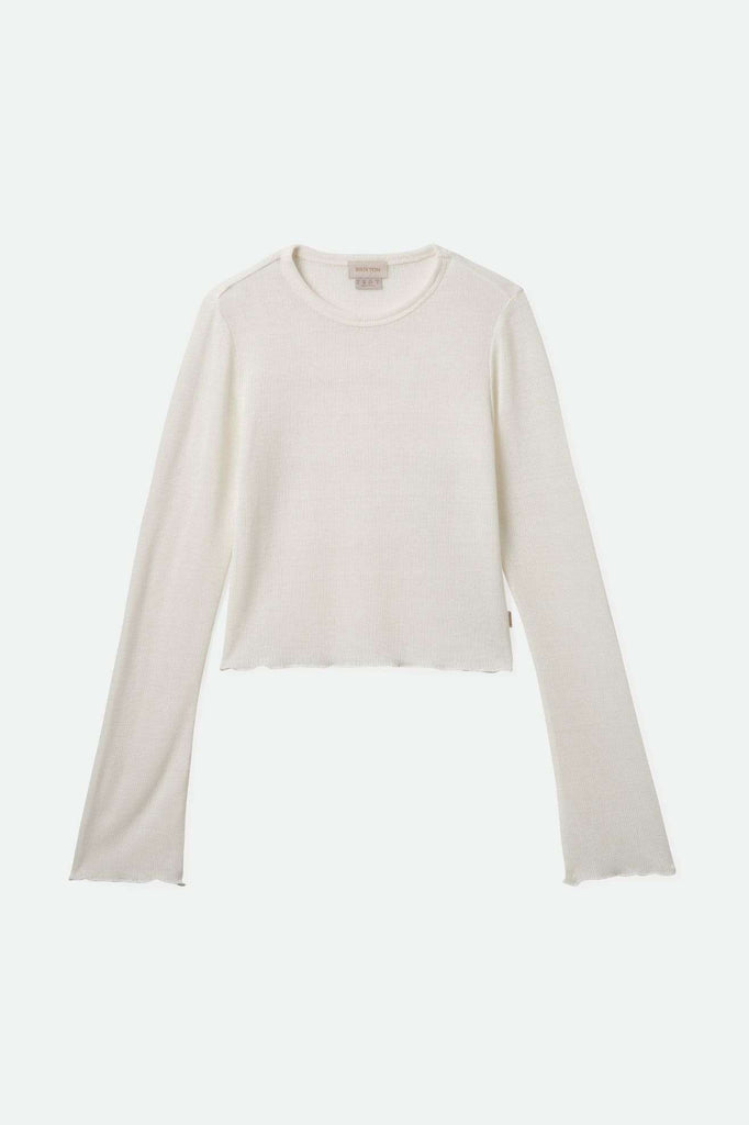 Brixton Women's Sheer L/S Knit Top - Off White | Main