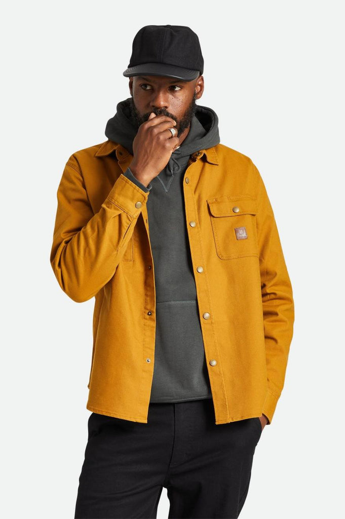 Brixton Builders Stretch L/S Overshirt - Golden Brown