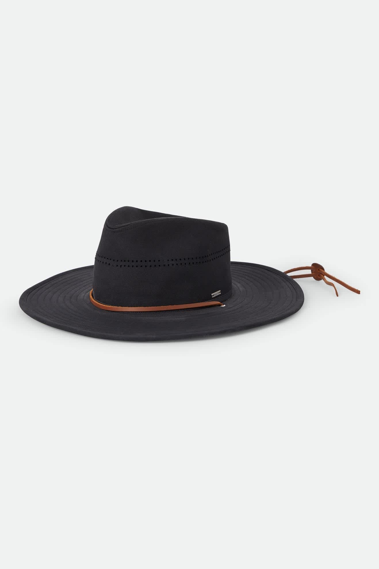 Unisex Beck Journey Canvas Hat in the color Black - Front Product Laydown Image