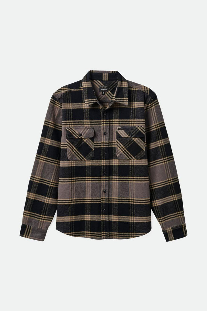 Brixton Bowery Heavyweight Flannel - Black/Beige