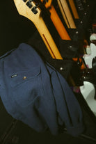 Men's Bowery Textured Loop Twill L/S Overshirt in the color Washed Navy - Additional Laydown image