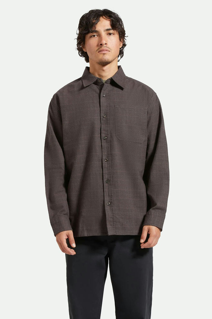 Men's Selden L/S Overshirt in the color Mixed Tweed - Men's Front View