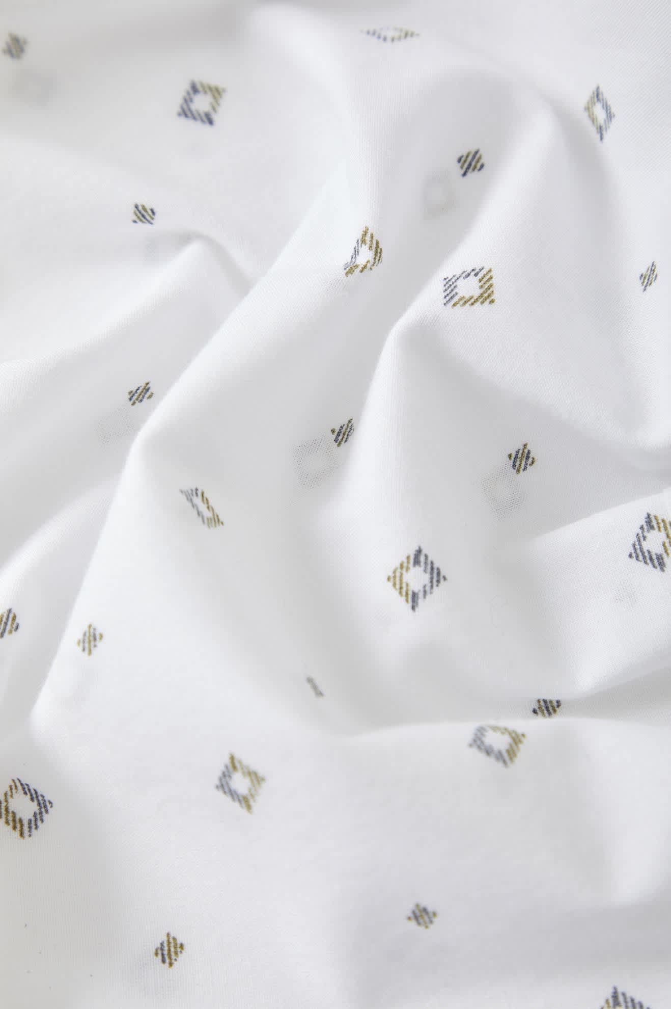 Men's Charter Print Shirt in the color White/Geo - Additional Laydown image
