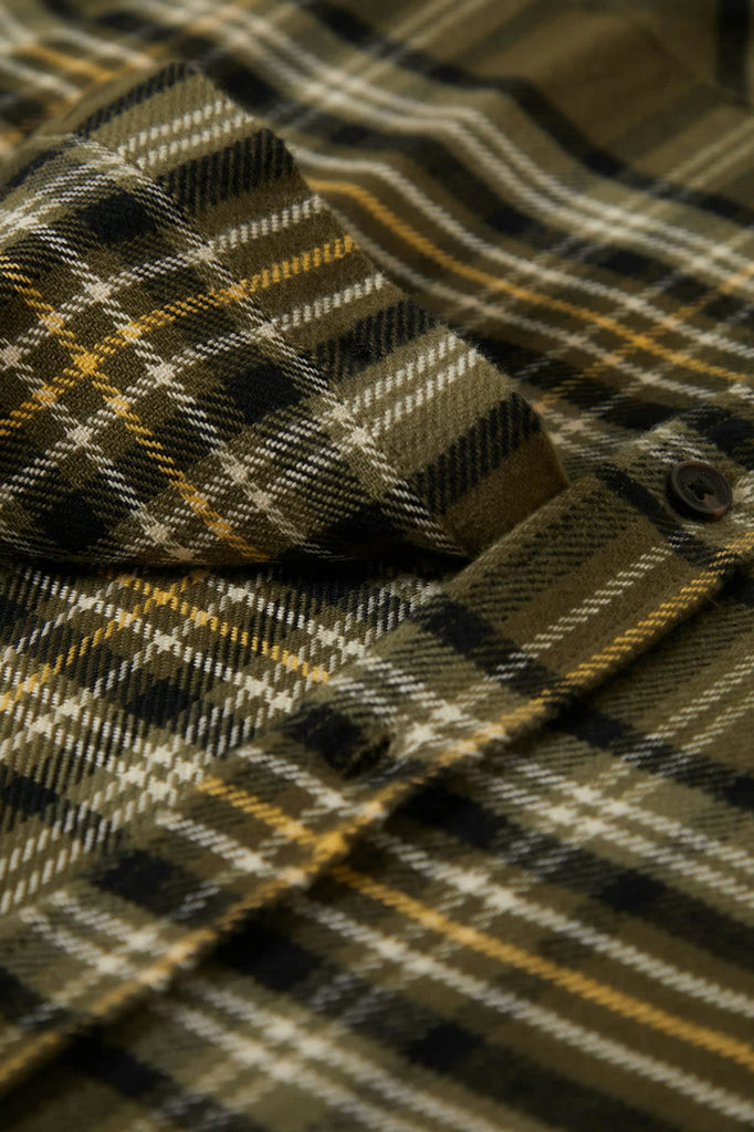 Men's Bowery L/S Flannel in the color Ivy Green/Oliuve Surplus/Black - Additional Style View