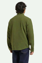 Back Fit Image | Bowery Textured Loop Twill L/S Overshirt - Cypress Green