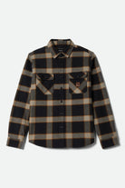 Men's Bowery Heavyweight Flannel in the color Black/Cream - Front Product View