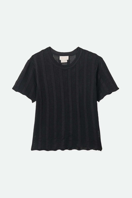 Brixton Women's Sheer S/S Knit Top - Black | Main