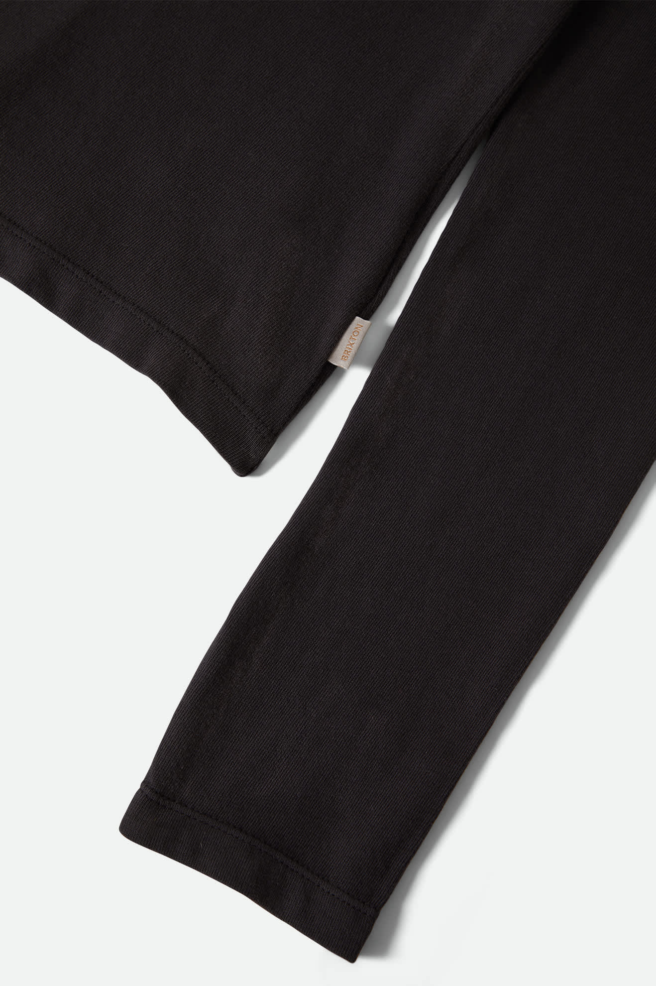 Women's Carefree Organic Garment Dye Slim L/S T-Shirt in the color Black - Additional Laydown image