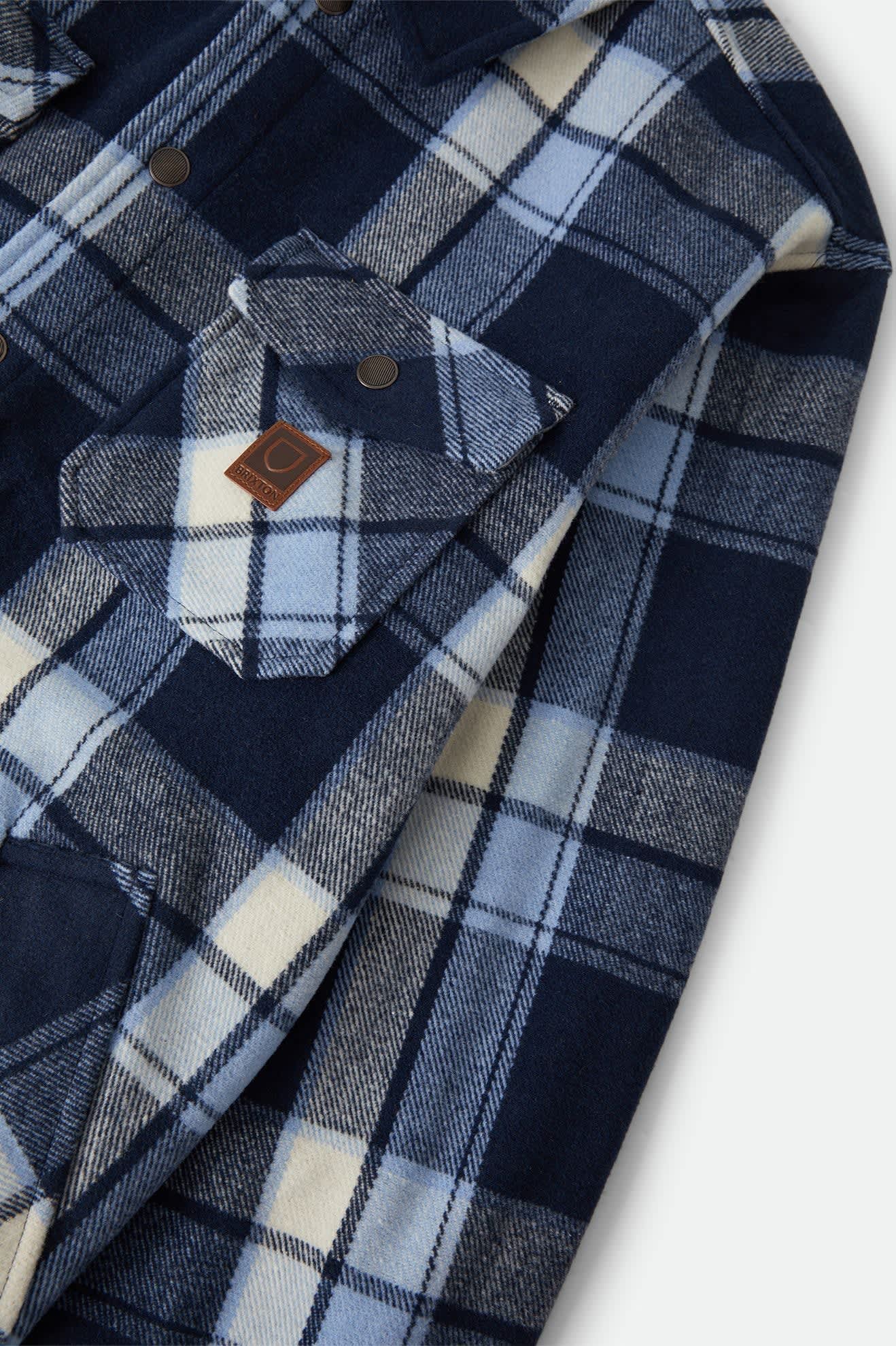 Men's Textured Durham Jacket in the color Classic Navy Plaid - Additional Laydown image