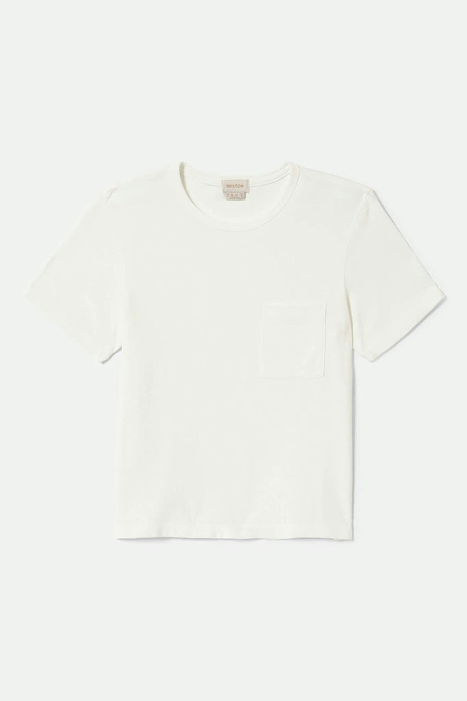 Women's Carefree Organic Garment Dye Perfect T-Shirt in the color Off White - Front Product View