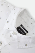 Men's Charter Print Shirt in the color White/Geo - Additional Laydown image
