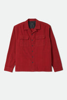Men's Century Overshirt in the color Red/Black Micro - Front Product Laydown Image