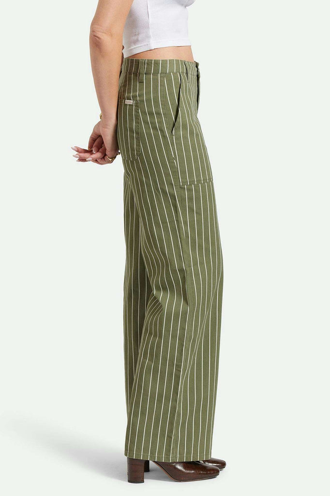 Women's Side Fit | Vintage Military Lightweight Pant - Olive Surplus/Whitecap Pinstripe