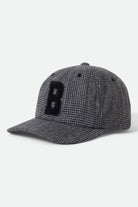 Unisex Big B Adjustable Hat in the color Grey Shadow Plaid - Front Product View