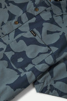 Men's Charter Print S/S Shirt in the color Washed Navy/Azure Blue Floral - Additional Laydown image
