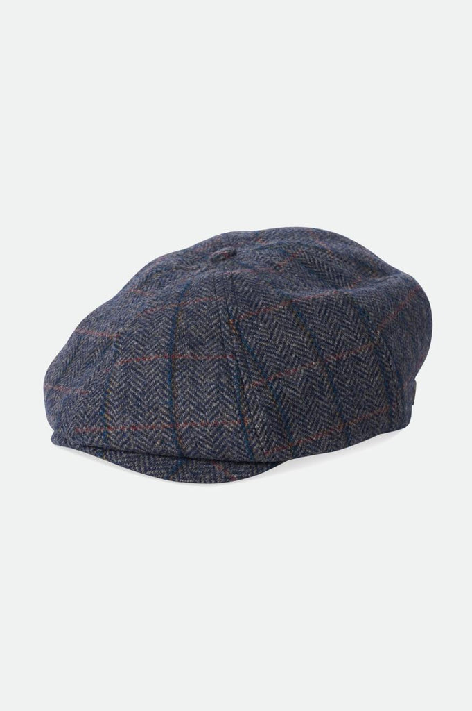 Brixton Brood Newsboy Cap - Washed Navy/Beige