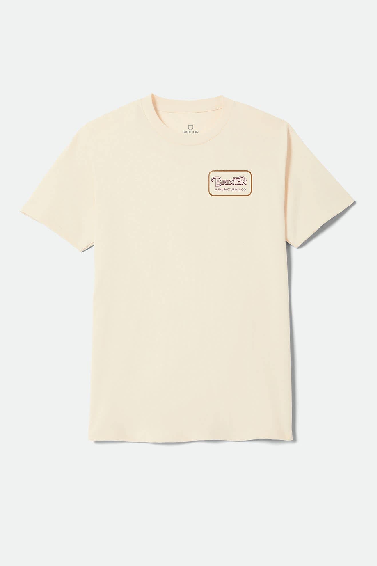Men's Grade Standard T-Shirt in the color Cream/Burgundy/Rust - Front Product Laydown Image