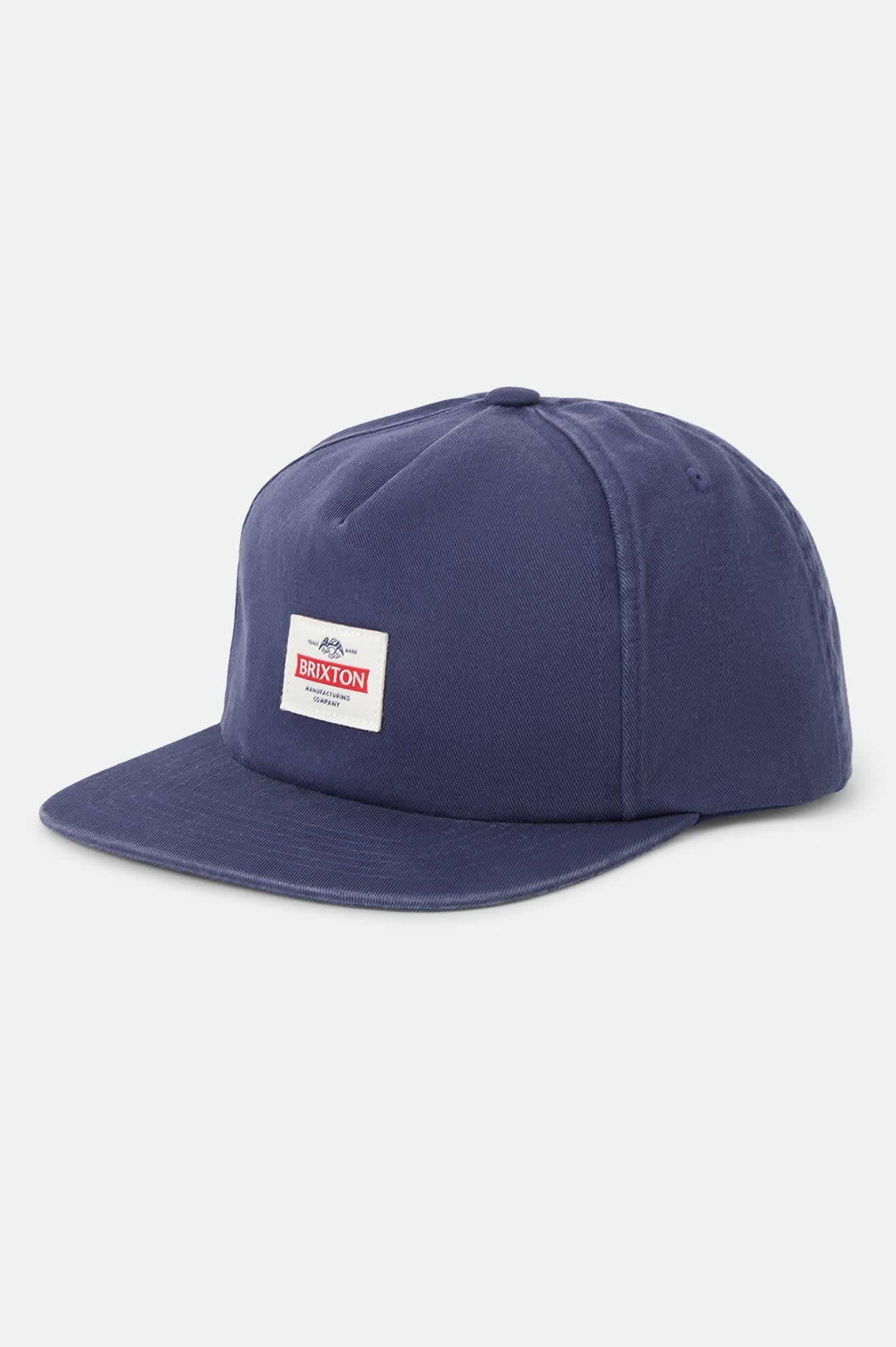 Unisex Trademark Adjustable Hat in the color Washed Navy - Front Product Laydown Image