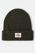 Unisex Trademark Beanie in the color Dark Olive - Front Product Laydown Image