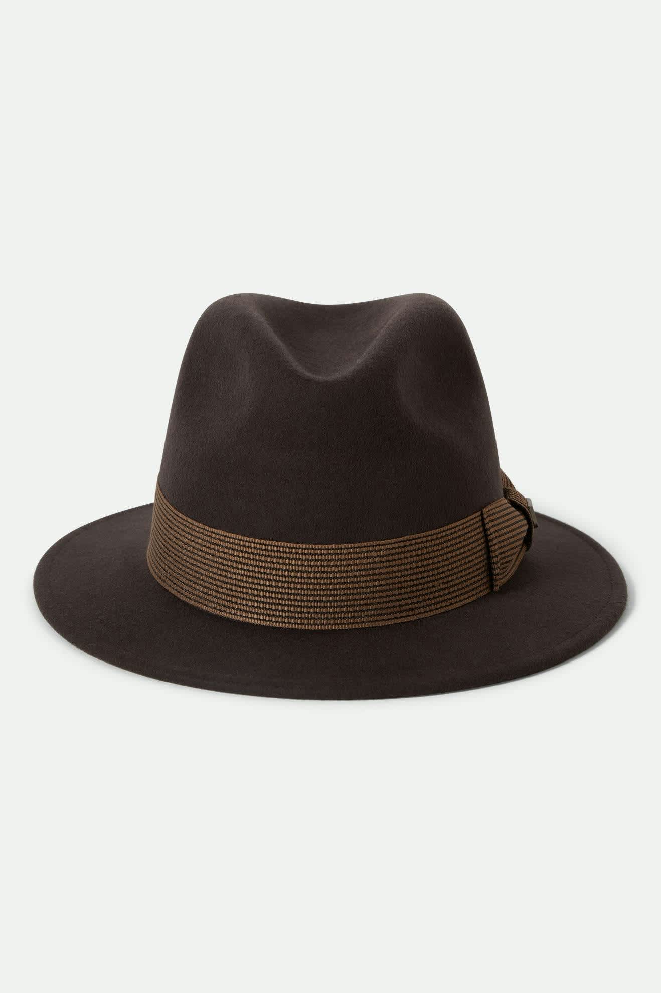 Unisex Roma Fedora in the color Chocolate/Bronze - Additional Laydown image