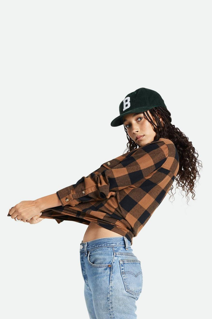 Brixton Bowery Boyfriend L/S Flannel - Bison/Black