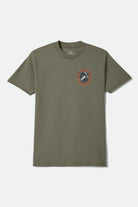Men's Bay Standard T-Shirt in the color Olive Surplus - Front Product Laydown Image