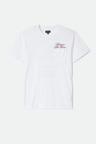 Men's Burger She Wrote Pocket T-Shirt in the color White - Front Product Laydown Image