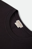 Women's Carefree Organic Garment Dye T-Shirt Dress in the color Black - Additional Laydown image