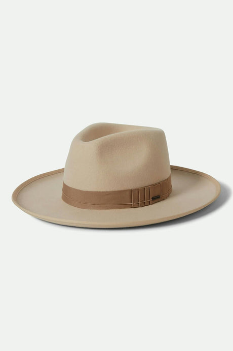 Unisex Reno Fedora in the color Bone/Sand - Front Product View