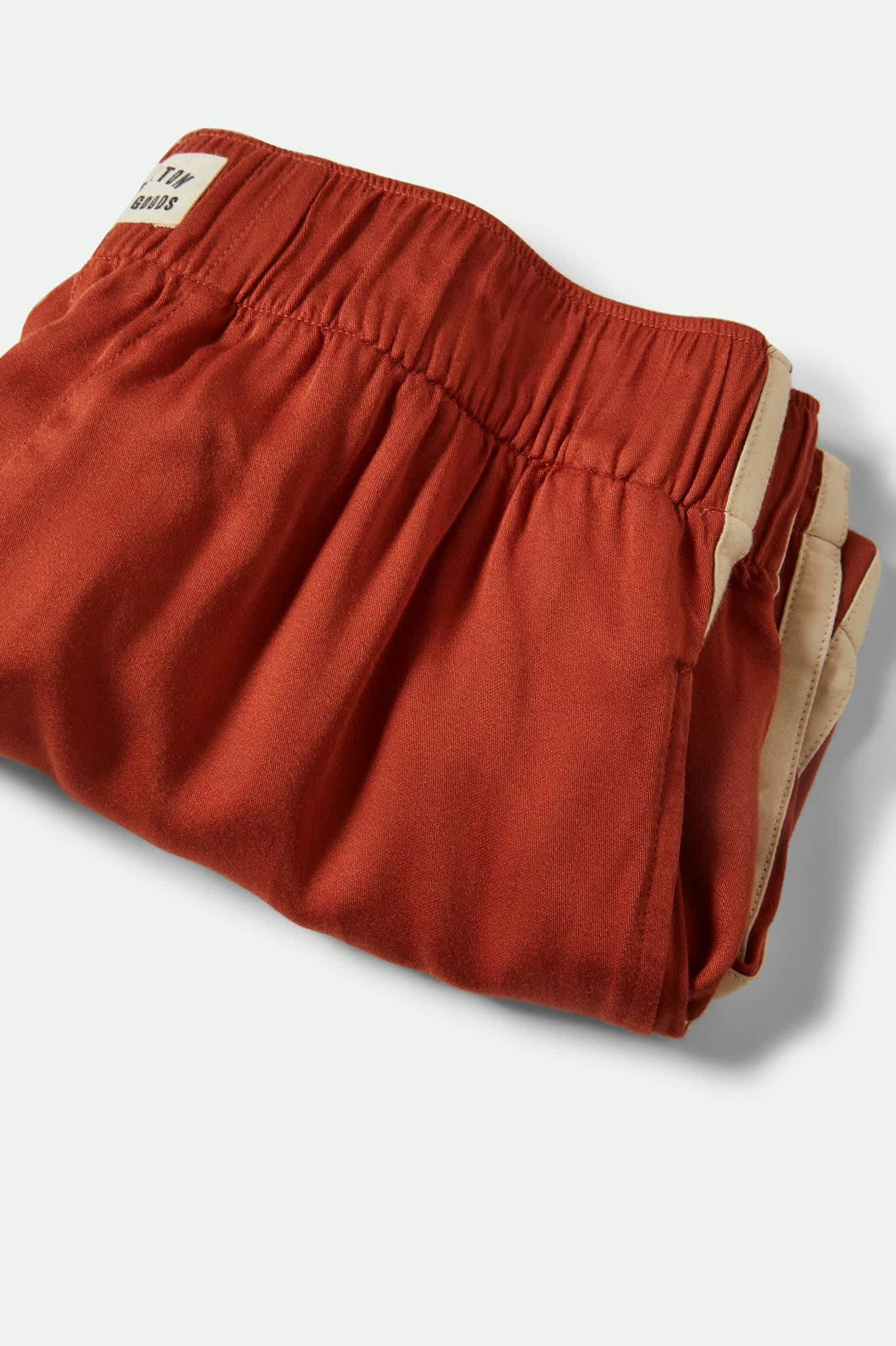Women's Silky Boxer Short in the color Burnt Brick - Additional Laydown image