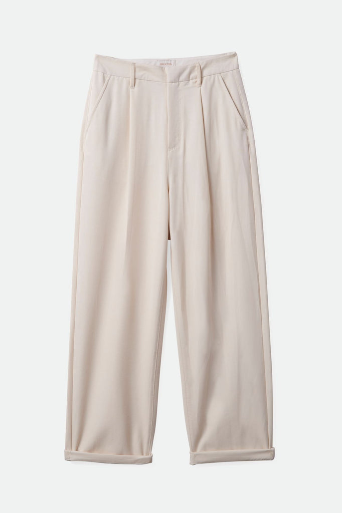 Brixton Women's Victory Trouser Pant - White Smoke | Profile