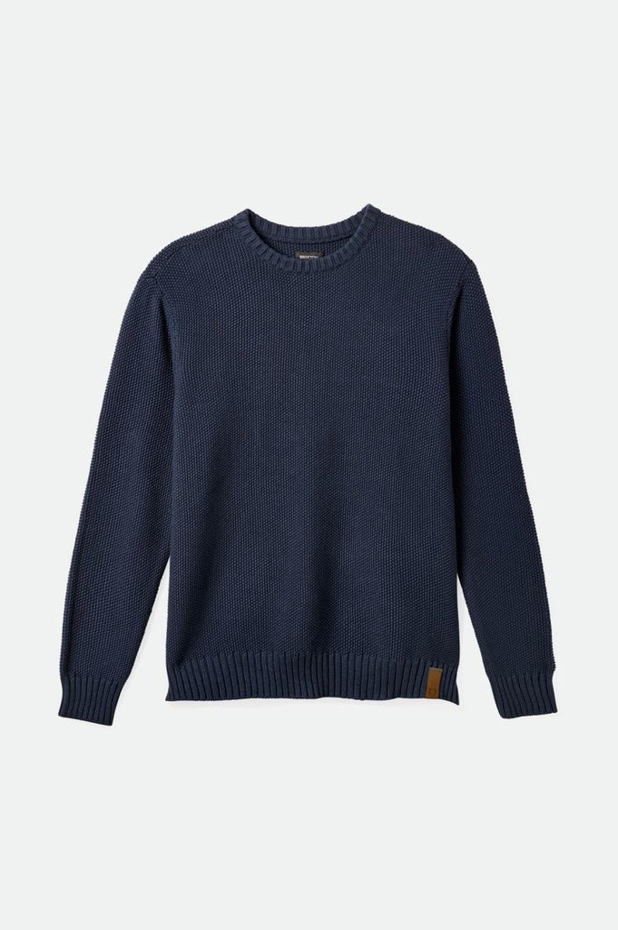 Brixton Men's Jacques Waffle Knit Sweater - Ombre Blue | Profile