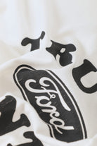 Women's Ford Truck Country Oversized Boyfriend T-Shirt in the color Wimbledon White - Additional Laydown image