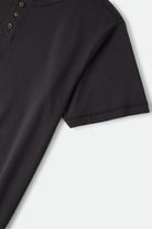 Men's Brixton Baseline Henley T-Shirt in the color Black - Additional Laydown image