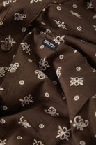 Men's Charter Print Shirt in the color Walnut Brown Bandana - Additional Laydown image