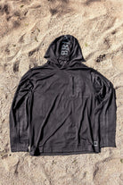 Men's Journey Long Sleeve Sun Hoodie in the color Black - Additional Laydown image